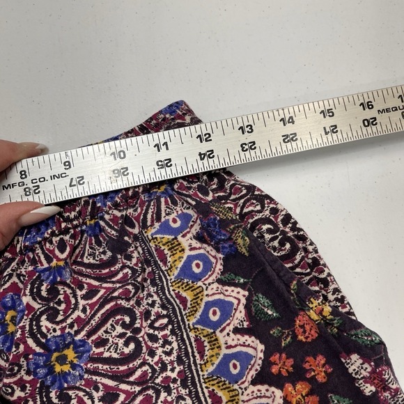Angie Pants Mixed Boho Print Pull On Joggers Size S Hippie Festival Coachella - Picture 8 of 16